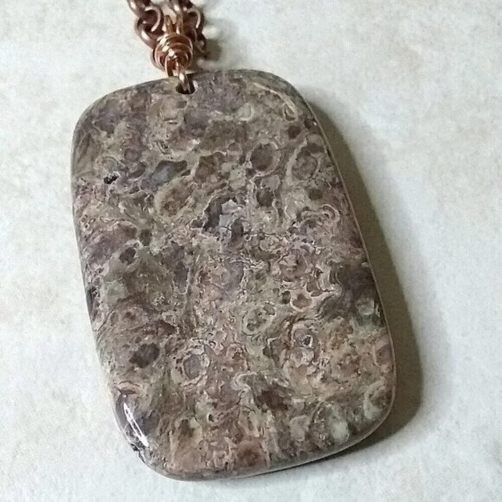 BIG! Bold + Chunky Men's Jasper Pendant - Desert Sage Camouflage Camo Pattern